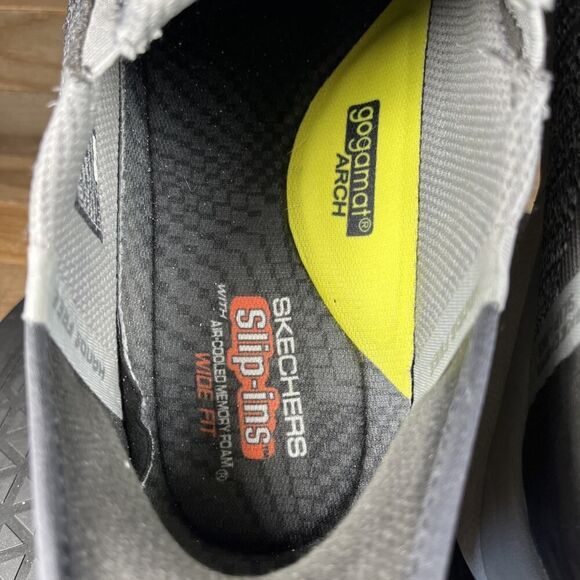 Skechers Mens Size 9.5 Wide Neville-Rovelo Gray Slip In Comfort Sneakers - Picture 7 of 11